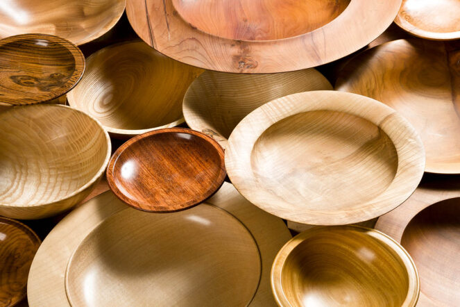 Turned bowls and platters